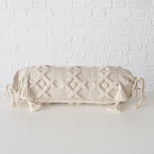 ΜΑΞΙΛΑΡΙ ΣΩΛΗΝΑΣ ΚΡΕΜ ΜΑΚΡΑΜΕ D18 L45cm  Blair Linen 20% Polyester 80%