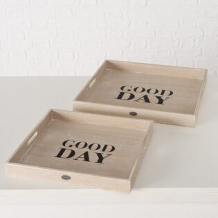 ΔΙΣΚΟΣ Set/2 Goodday ΜΕ ΜΗΝΥΜΑ L40-48 W40-48cm MDF
