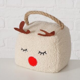 ΣΤΟΠ ΠΟΡΤΑΣ Eleah ΦΙΓΟΥΡΑ ΕΛΑΦΙ H17cm W17cm ΜΠΕΖ ΚΟΚΚΙΝΟ Polyester