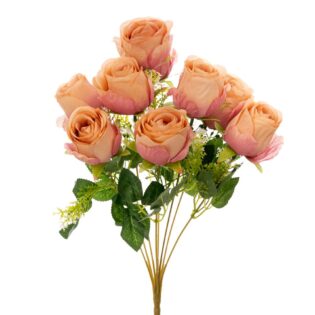 ΡΟΖ ΜΠΟΥΚΕΤΟ ΜΕ 9 ΤΡΙΑΝΤΑΦΥΛΛΑ 40ΕΚ