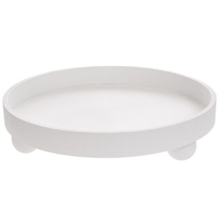 ΛΕΥΚΗ ΞΥΛΙΝΗ ΠΙΑΤΕΛΑ Φ35ΕΚ X8 ΣΤΡΟΓΓΥΛΗ