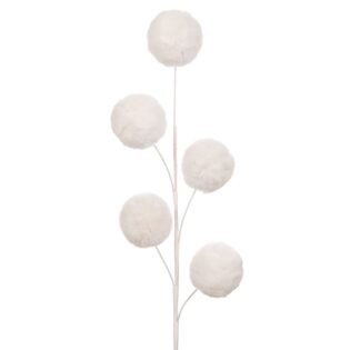 ΚΛΑΔΙ ΜΕ ΛΕΥΚΕΣ ΒΕΛΟΥΔΙΝΕΣ ΜΠΑΛΛΕΣ Χ5 75ΕΚ