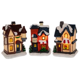 ΣΕΤ 3 ΣΠΙΤΑΚΙΑ ΜΕ LED ΦΩΣ 5Χ4Χ8ΕΚ ΜΠΑΤΑΡΙΑΣ