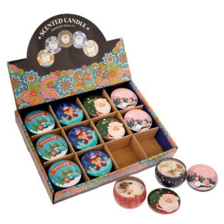 ΚΕΡΙ ΑΡΩΜΑΤΙΚΟ ΣΕ ΜΕΤΑΛΛΙΚΟ ΚΟΥΤΑΚΙ ΜΕ ΧΡΙΣΤΟΥΓΕΝΝΙΑΤΙΚΕΣ ΦΙΓΟΥΡΕΣ 12 ΣΧΕΔΙΑ Φ6ΕΚ