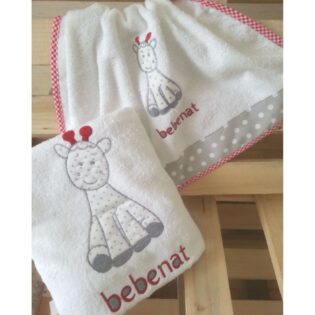 πετσέτες σετ 2 τεμαχιων καμηλοπάρδαλη